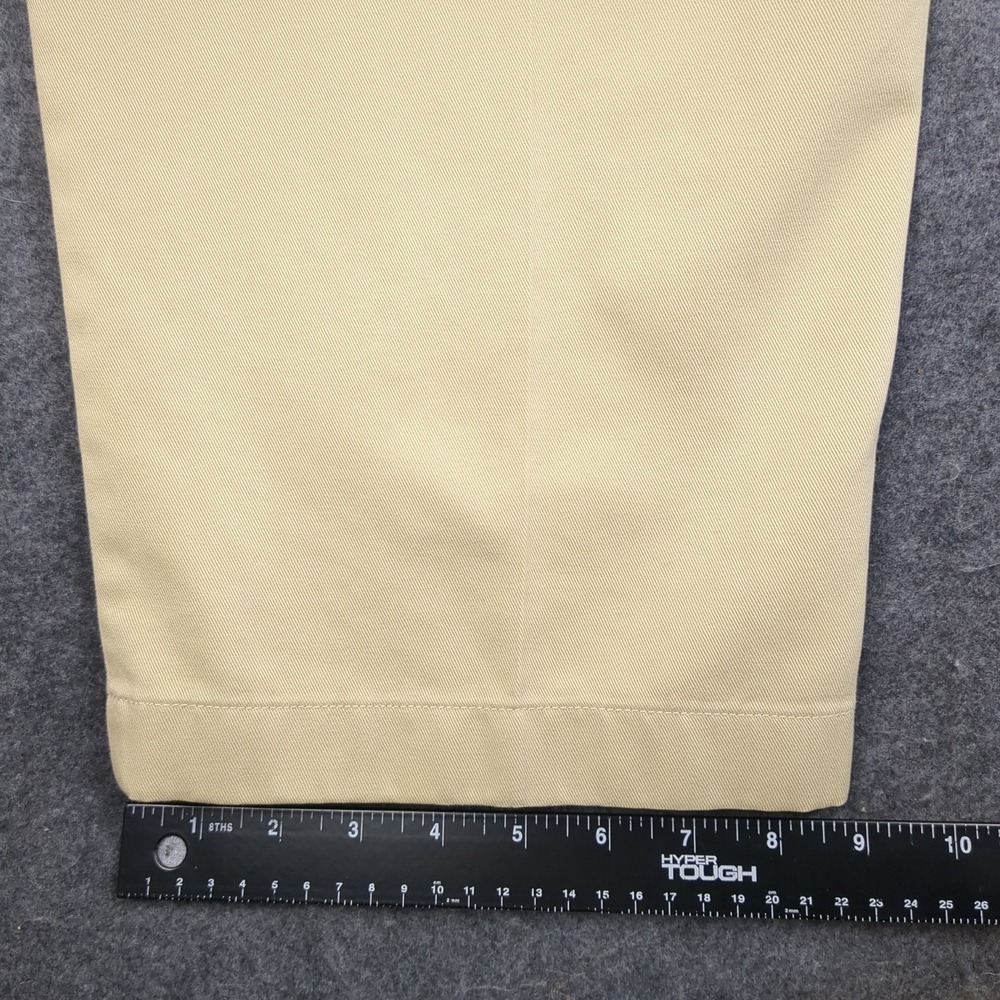 LL Bean Classic Fit Pleated Chinos Mens 42x32 Khaki Tan Cotton Pants - Picture 10 of 14
